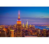 NPRZM New York Night View of The Empire State Building DIY 5D Diamond Painting by Number Unique Kits Home Wall Decor Crystal Rhinestone Wall Decor 30x40CM