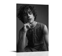 NPSFXC Timothée ChalametWall Art Modern Minimalist Decorative Painting Waterproof Poster Easy to Maintain Living Room Bedroom Background Wall to Enhance Style16x24inch(40x60cm) Frame-style