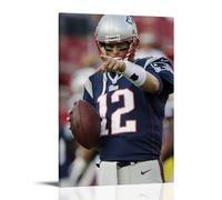 NPSFXC Tom BradyWall Art Modern Minimalist Decorative Painting Waterproof Poster Easy to Maintain Living Room Bedroom Background Wall to Enhance Style12x18inch(30x45cm) Frame-style