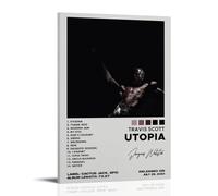 NPSFXC Travis Scott UtopiaWall Art Modern Minimalist Decorative Painting Waterproof Poster Easy to Maintain Living Room Bedroom Background Wall to Enhance Style20x30inch(50x75cm) Frame-style