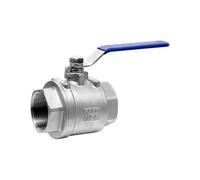 NPT 1/2" 3/4" 1" 1-1/4" 1-1/2" 2" 2.5" 3" 4" Female Stainless Steel SS304 2P Full Port Ball Valve with Vinyl Handle Thread Valve(2")