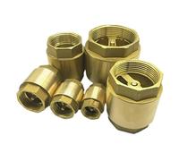 NPT Brass Check Valve Female Thread in-Line Spring for Water Control 1/2" 3/4" 1" 2" 1-1/2" 1-3/4" DN15 DN20 DN25 DN32 DN40 DN50(1")