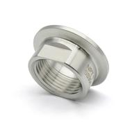 NPT BSP Thread 1/4 "1/2" 1/4 "3/4" 1 "304 Sanitary Grade Stainless Steel Fittings TC 25.4 50.5 64mm Pipe Joint Self-Made Adapter,1I2 inch Ferrule64,NPT External Thread
