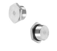 NPT/BSPP/M Male Plug, Waterproof Dustproof 304 Stainless Steel Thread Hex Head Socket Solid Pipe Fitting with Sealing Rubber Ring - Complete Thread Coverage: NPT, BSPP, Metric M - One Pl 2pcs M30*1.5