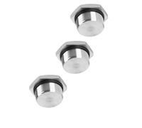 NPT/BSPP/M Male Plug,Waterproof Dustproof 304 Stainless Steel Thread Hex Head Socket Solid Pipe Fitting with Sealing Rubber Ring 3pcs M30*1.5