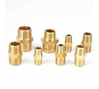 NPT Male-Male Hex Nipple Equal Reducer Brass Pipe Fitting Connector Adapter for Pressure Gauge - Durable and Reliable 1pc(Type6)
