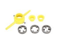 NPT Round Pipe Die Set 1/2” 3/4” 1” PVC Thread Maker Tool Set Manual Pipe Threader Plumbing Tool NPT Circular Die Set Plastic Pipe Die