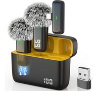 NPTCL Wireless Lavalier Microphone USB for iPhone 16/15 PC Computer Laptop - Noise Canceling Lapel Mic for Video Recording Vlog TikTok Instagram (USB & USBC)