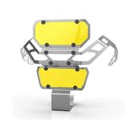 NPUAWI Motorcycle Headlight Cover For CFMOTO For 450MT 2024 Motorcycle Headlight Grilles Guard Protector Headlamp Front Light Protection Cover(Yellow Silver For 450MT)