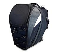 NPUAWI Saddlebags Seat Tail for Motorcycle Bag Waterproof Saddle High-Capacity Helmet Backpack Reflective Tail Luggage(Gray)