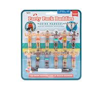 NPW Classic Themed Reusable Glass Drink Markers, 12 Count, Assorted