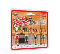NPW NPW94435 Drinking Buddies Wine Glass Markers-Helpful Husbands, Plastic, Multicolor