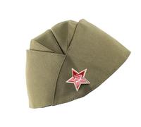 NPXUAMTJ Comfortable Canvas Russian Garrison Hat With Five Pointed Star For Dancing Party And Stage Show Cosplay Props Headwear Outdoor Warm Hat
