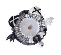 NPXUAMTJ Handmade Lace Badge Tray with Bells Embellishments Brooch Holder Pin Display Stand for Enthusiasts and Collectors