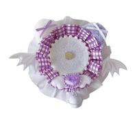 NPXUAMTJ Handmade Lace Badge Tray with Bells Embellishments Brooch Holder Pin Display Stand for Enthusiasts and Collectors
