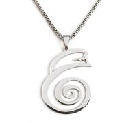 NPXUAMTJ Hollow Round Pendant Necklace Stainless Steel Adjustable Necklace Fashion Accessories Suitable For Autumn Winter Outfits