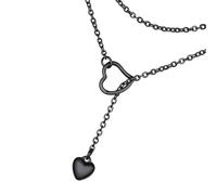 NPXUAMTJ Long Necklace For Women With Heart Drops Versatile Necklace With Heart Accent Unique Clavicle Chain Adornment