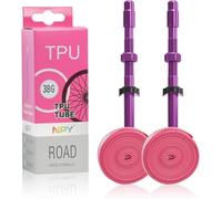 NPY 2 Pack 700C Bike Inner Tubes 18-32C, TPU Lightweight Tube with 45mm/65mm/85mm Metal Presta Valve, Removable Core for Road Bikes Resistant Bicycle Tube for Road, All-Road & Gravel Bikes