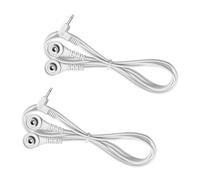 NPYQ 2Pcs Heavy Duty Electrode Wire 2.5mm 3. Angled Plugs to Double 3. Connectors for TENS Units and Therapies Devices Coppers Cores Electrode Wire