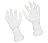 NPYQ 2Pcs Mannequin Hands for Nails Art Practice and Design Projects Sturdy PVC Materials Mannequin Hands for Rings Display Nails Training Property