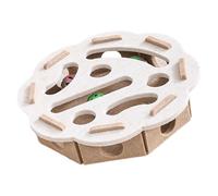 NPYQ Cats Challenge Box with Bells Ball Scratch Resistant Felt Puzzle Toy for Boredom Kittens Entertainment Engaging Home Decors Cats