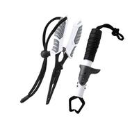 NPYQ Pliers Fish Holder Fish Lip Holder Mutifunction Line Cutter Hook Remover with Handle Lanyard Split Rings Pliers Multifunction Fishing Tongs