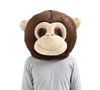 NQBRNG Plush Halloween Monkey Head Mask Mascot Costume