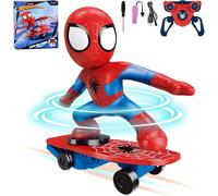 NQD Spider RC Car: Rechargeable 360 Spin & Tumbling Stunt, Obstacle Avoidance, Safe ABS Kids Toy-Perfect Birthday Gift for Ages 3-7