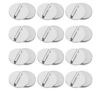 NQEUEPN 12pcs Mini Pin Brooch Converter, Magnetic Metal Pin Backs Harm Free Brooch Pin Converter for Scarf Hijab Shawls Thin Fabric Harm Free (Silver), 1.5cm