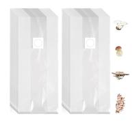 NQEUEPN 20pcs Mushroom Grow Substrate Bags, 6 Mil Autoclave Grain Bags with 0.2 Micron Filter for School Projects, Farmers (20x8x5 Inch)
