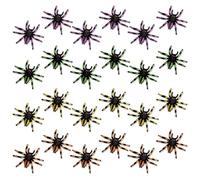 NQEUEPN 24pcs Colorful Spider Toys, Halloween Spider Realistic Spider Figures Tarantula Toy for Halloween Pranks Party Decorations Animal Model Collections