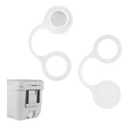 NQEUEPN 2pcs Cooler Drain Plug Caps for Igloo 25-70 QT, Threaded Ice Chest Drain Plug Cover with Tether Cooler Parts Replacement (White)