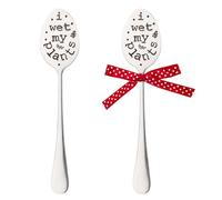 NQEUEPN 2pcs Garden Marker Friendship Gift, I Wet My Plants Garden Label Spoons with Cute Ribbon Metal Garden Decorative Stakes Signs Funny for Decoration Birthday Back to School Graduation