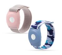 NQEUEPN 2pcs Holder for Princess Cruise Medallion, Adjustable Bracelet for Princess Medallion with Magic Adhesive Strap Comfortable Nylon Protective Watch Band for Men Women (Pink, Blue)