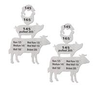 NQEUEPN 2pcs Meat Temperature Magnet, Metal Animal Temp Magnet Chart Waterproof Grill Temperature Guide Accessories Special BBQ Gift for Men Grilling Party
