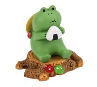 NQEUEPN 2pcs Miniature Frog Figurines, Funny Frog Desk Decor Cute Frog Sculpture Mini Frog Statue Collectibles Accessories for Outdoor Garden Small Desktop Gifts for Frog Lovers