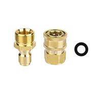 NQEUEPN 2pcs Pressure Washer Adapter Set, M22 15mm to 3/8" Quick Disconnect Kit Pressure Washer Coupler Quick Connect Hose Connector Fittings Accessories for Power Washer Gun Hose Pump, 5000 PSI