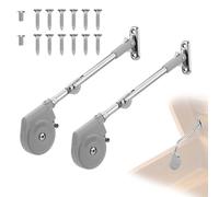 NQEUEPN 2pcs Soft Close Hinges, Toy Box Hinges Lid Support Hinge Soft Closing Cabinet Hinges Lid Stay 98 Degree Open Slow Close Chest Hinges for Upward Top-Opening Flap Doors Toy Box Storage Trunk