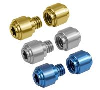 NQEUEPN 3 Sets Thumb Studs, Titanium Screws Replacement Thumb Studs Pocket Blade Screws Compatible with Benchmade 535 Bugout (Gold, Blue, Silver)