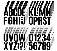 NQEUEPN 32 Sheets / 336pcs Large Letter Stickers, 4 Inch Self Adhesive Vinyl Uppercase Letters Stickers Alphabet Number Stickers for Poster Board Bulletin Board Crafts Home Decoration (Black)