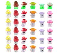NQEUEPN 36pcs Luminous Mini Mushrooms, Cute Tiny Glow in the Dark Figurines Miniature Resin Ornament Mushroom Statue Decor for Fairy Micro Landscape Patio Garden Potted Plants Craft Home Decoration