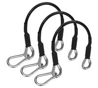 NQEUEPN 3pcs Gym Extension Cables + Carabiners, 10" Rope Compatible with Bowflex for LAT/Tricep Pull Down and Leg Pulldown Exercise Attachment Machine