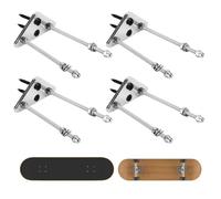 NQEUEPN 4 Packs Skateboard Wall Mounts, Triangle Electroplated Iron Skate Deck Display Wall Mount Rack with Two Screw Holes for Skateboard Holder Storage Horizontal and Vertical Decor