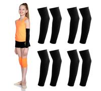 NQEUEPN 4 Pairs Kids Arm Sleeves, Kids Sun Protection Cooling Compression Cover Basketball Tennis Football Outdoor Activity Sleeves Protective Armwear Ultimate Sunblock & Comfort for Active Children