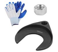 NQEUEPN 48mm Constant Velocity Joint Fork with Nut, Inner CV Axle Puller CV Joint Remover Tool Accessories with Gloves Front Wheel Axle Pulley Attachment Fits 5/8"-18 Slide Hammer