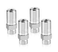 NQEUEPN 4pcs Grease Gun Couplers, Steel High Pressure Grease Gun Needle Nozzle Tip Replacement 1/8" NPT Threaded Grease Gun Fittings Fit for Standard 1/8" NPT Grease Hoses