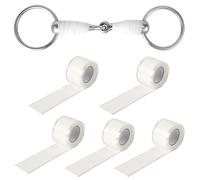 NQEUEPN 5 Rolls Horse Bit Wrap Tapes, 39.4x1 Inch Silicone Horse Bit Guards Protector Bandage for Equines Equestrian, Elastic Horse Accessories Protection Horse Weight for Horses Bit Care Supplies