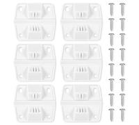 NQEUEPN 6pcs Cooler Hinges, Cooler Plastic Hinges with 24pcs Screws Ice Chest Hinges Replacement Kit Compatible with Coleman Camping Coolers