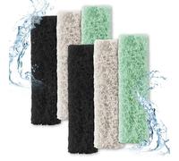 NQEUEPN 6pcs Filter Pads for Aqueon, Fish Tank Carbon Filter Pads Ammonia & Phosphate Reducer Aquarium Filter Cartridge Accessories for Aqueon QuietFlow LED PRO Model 10 (Green, Black, White)