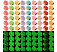 NQEUEPN 90pcs Luminous Mini Cow Figurines, Assorted Small Miniature Cow Tiny Resin Animal for Landscape Plant Potted DIY Craft Garden Decoration Ornament